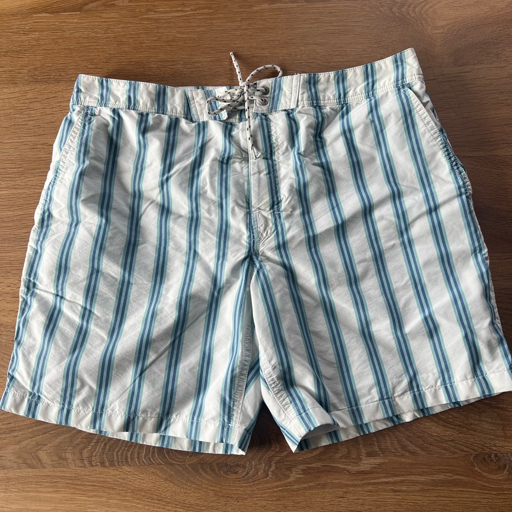 J Crew Men’s Size 32 striped swim trunks NWT